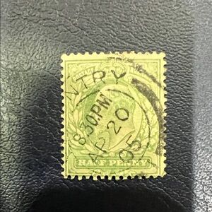 1904-1910 Great Britain Half Penny Postage Stamp - 3 pcs